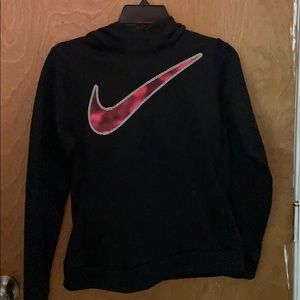 Kids Black and Pink Nike Sweatshirt